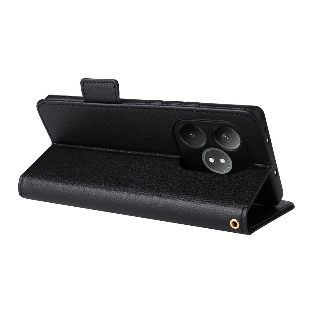 Для Realme GT Neo6 SE 5G/Neo6 5G/GT 6 5G/GT 6T 5G Чехол с ремешком на запястье Текстура личи Кожа PU Кошелек Чехол для телефона