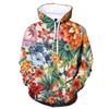 Retro Plants Flower 3D Printing Hoodie Fashion Long-sleeved Hooded Sweatshirt For Men Pullover Street Long Sleeves Hoodies