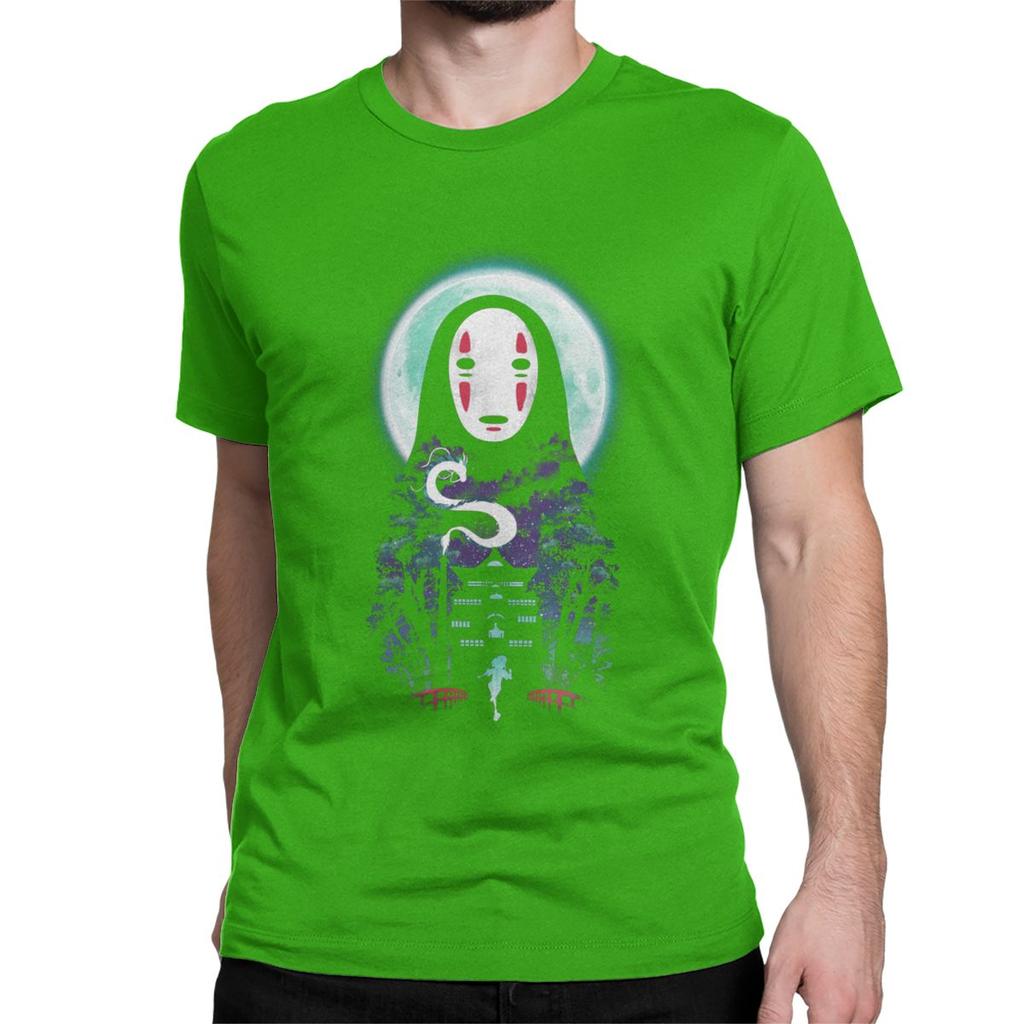 Hipster Forest Spirit T Shirts For Men Crew Neck T Shirts Spirited Away Ghibli Short Sleeve
