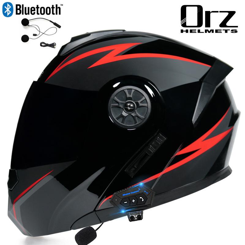 Orz Non Motorcycle Helmet Full Helmet Men's And Women's Dual Lens Electric Vehicle Bluetooth Uncover Half Helmet And Seasonal Helmet