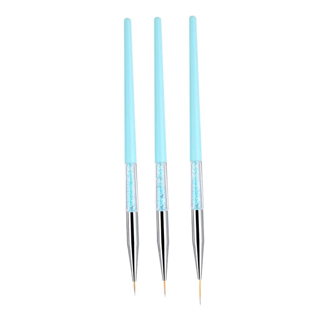 3pcs Professional Fine Detail Nail Brush Fine Detail Nail Liner Brush Nail Art Design