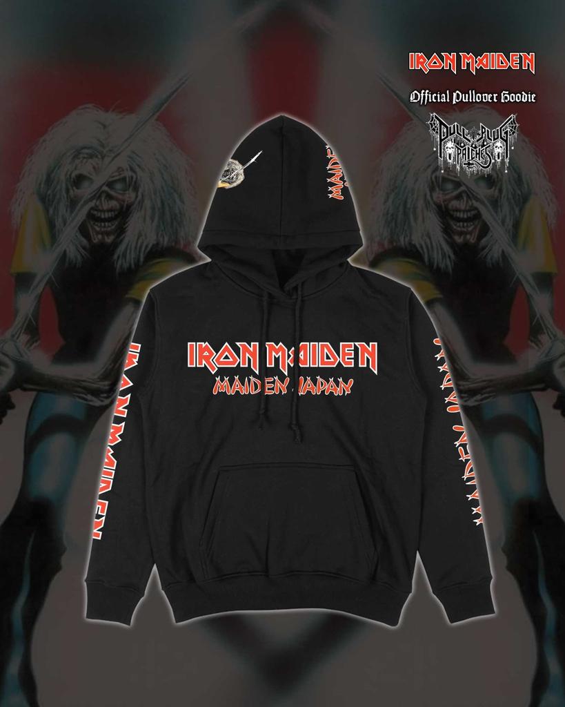 Iron Maiden - Худи с принтом Maiden Japan Мужское Женское Оверсайз Уличная одежда Y2k Флисовая Толстовка Графическая Одежда Хеви-метал Группы