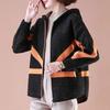 Women's New Style of Scattered Zipper Hooded Fashionable Age-reducing Knitted Top Double-sided Wool Jacket