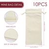 10Pcs Sublimation Wine Bottle Bags Reusable Wine Bottle Gift Bags Drawstring Bulk Blank Canvas Wine Bags For DIY Heat Transfer