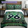3pcs Duvet Cover Set (1*Duvet Cover + 2*Pillowcase, Without Core), Hannover 96 Football Print Bedding Set, Bedroom Decor, All‑Season, Birthday Gift