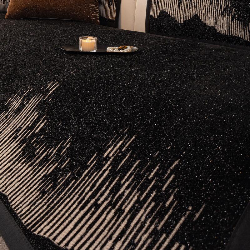 New Sofa Cover Non-Slip Light Luxury High-End Sofa Towel Straight Row Three-Person Seat Cushion Cover Universal In All Seasons
