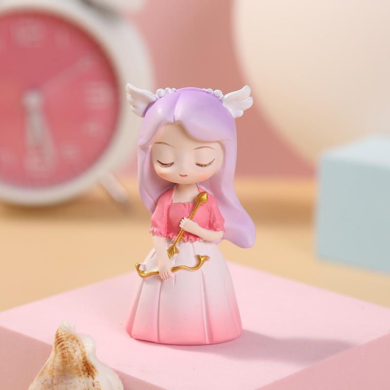 Fashionable Zodiac Ornaments: Hand-Painted Resin Figurines for Girls' Bedrooms
