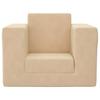 Kids  Sofa Bed Cream Soft Plush