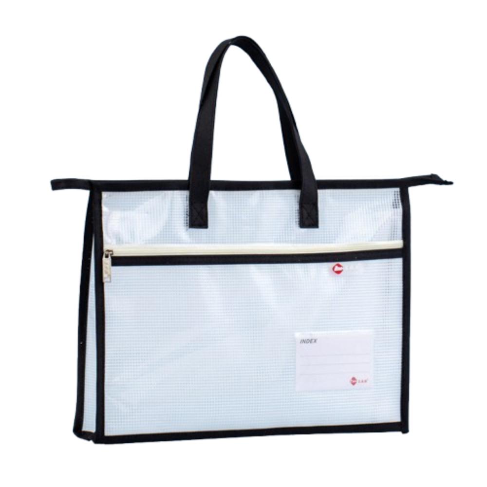 Multi-layer Zipper Pouch Bag Clear Data Document Bag A3/A4 File Storage Bag Book Storage Bag