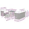 8 Piece Garden Sofa Set with Cushions Black and Cream Poly Rattan