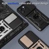 Чехол-накладка Slide Lens Armor для Tecno Spark 40 4G Чехол для Tecno Spark 40 4G Чехол с магнитной подставкой-кольцом Держатель Крышка Противоударная Capa