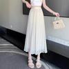 Юбка женская летняя плиссированная с высокой талией, маленькая женская пышная длинная юбка с драпировкой и высоким талией, юбка High Sense