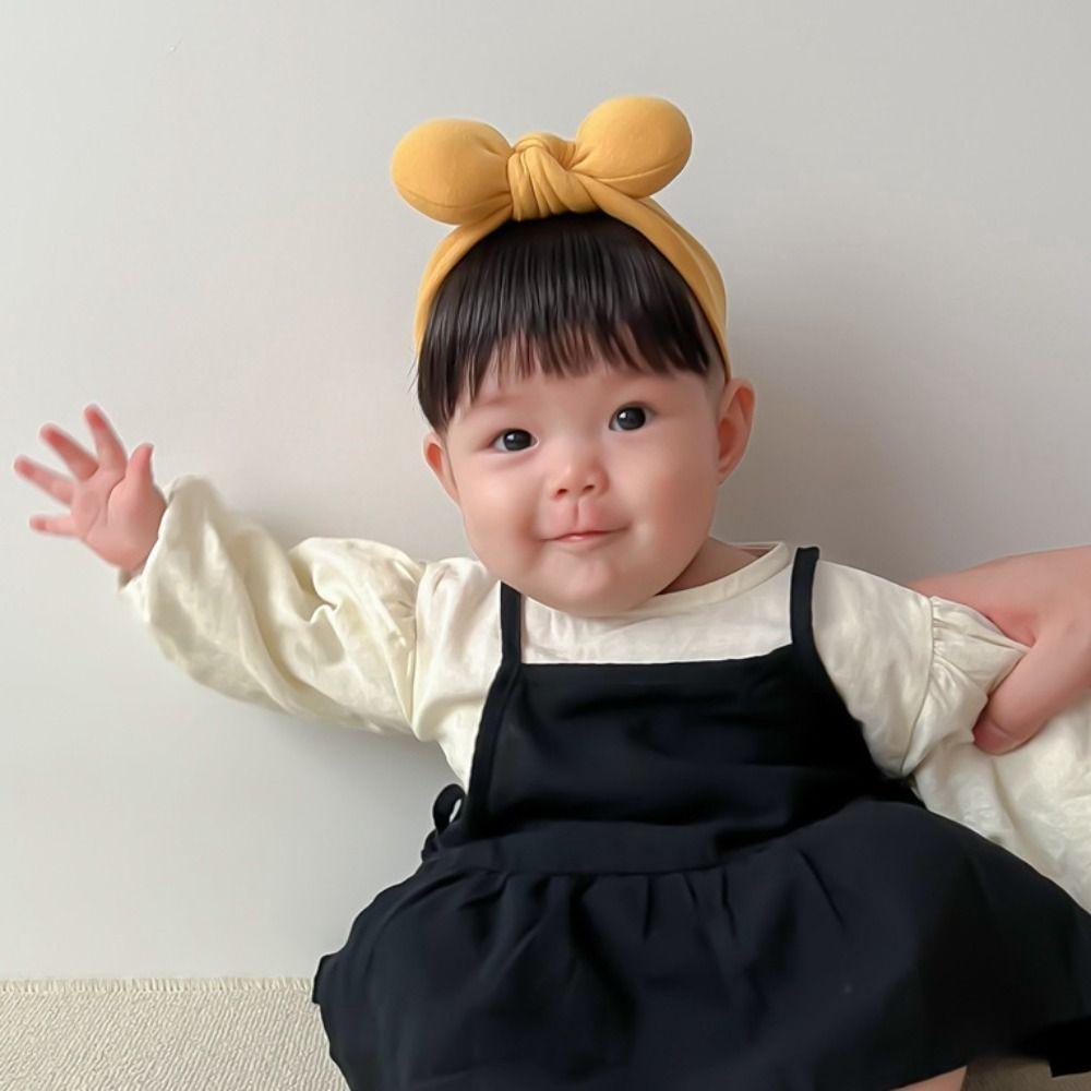 Fringe Toddler Neat Bang Newborn Baby Headwear Princess Wig Headband Baby Bowknot Headband Wig