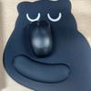 Cartoon Cat Large Mouse Mat Wrist Pad Kawaii Cat Mouse Pad Black Cat Mouse Pads  Office Desk