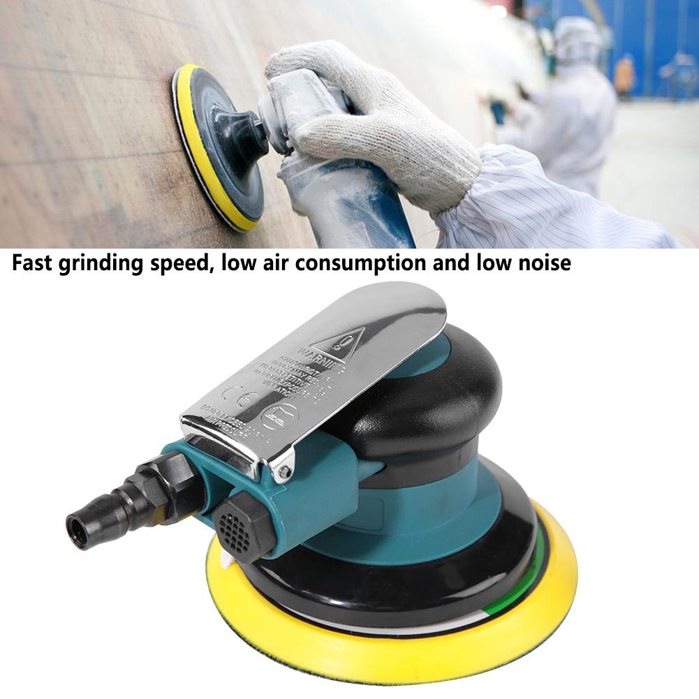 Handheld 5" Air Sander Grinder Polisher Pneumatic Polishing Tool Round