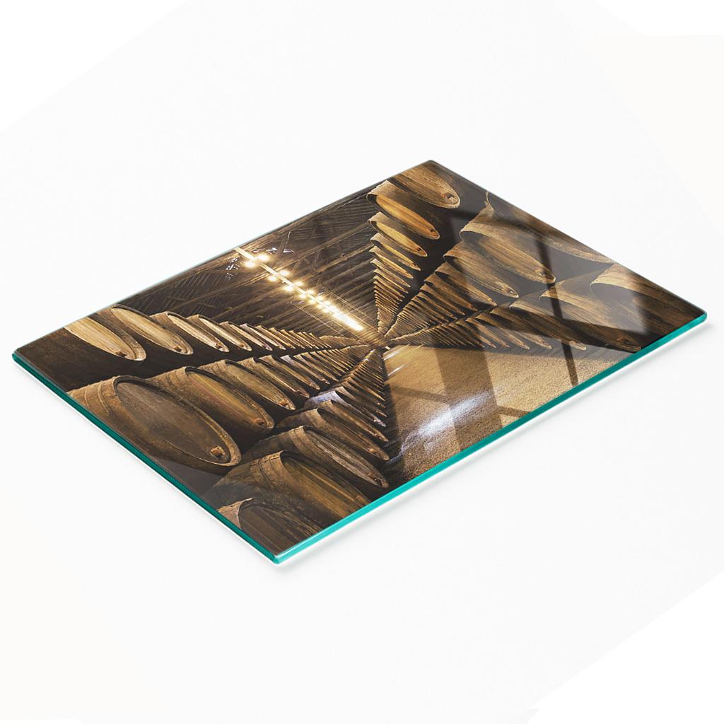 Tempered Multifunctional Decorative Glass Board Porto Cellar 80x52 cm