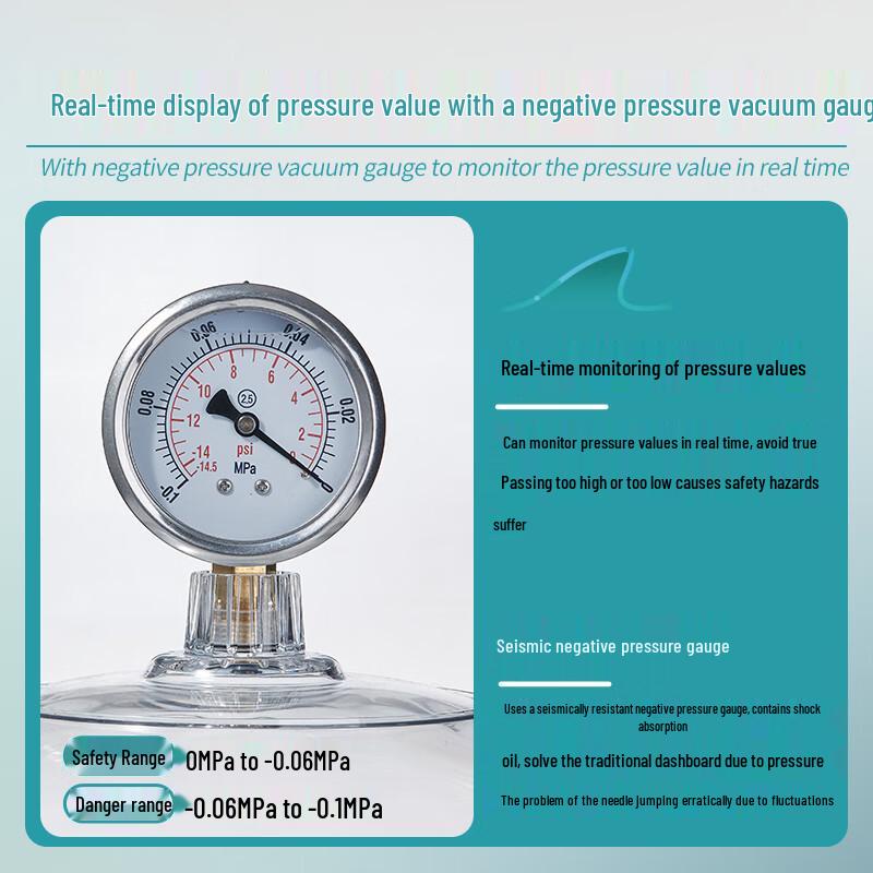 Bekerman Bio Plastic Vacuum Desiccator with Pressure Gauge