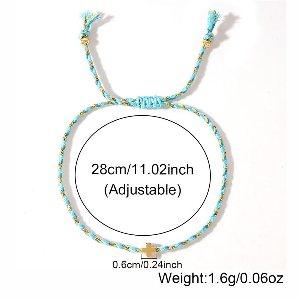 Многоцелевой ретро-стиль богемы, хлопковая веревка, кресты, браслет, регулируемый, многослойный, для мужчин и женщин