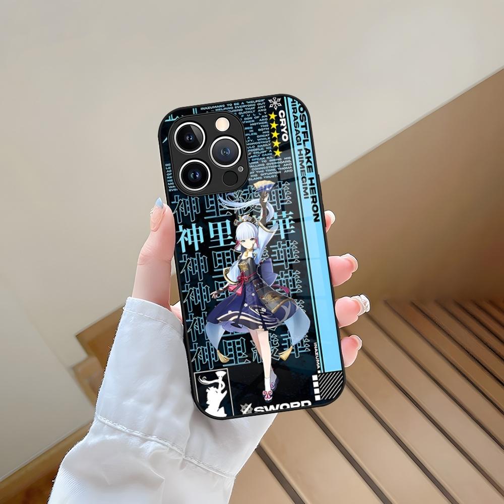 Чехол для телефона Genshin Impact Закаленное стекло Для IPhone 13 17 15 16 14 12 11 Pro Max Plus Mini XR XS SE2020 Coque