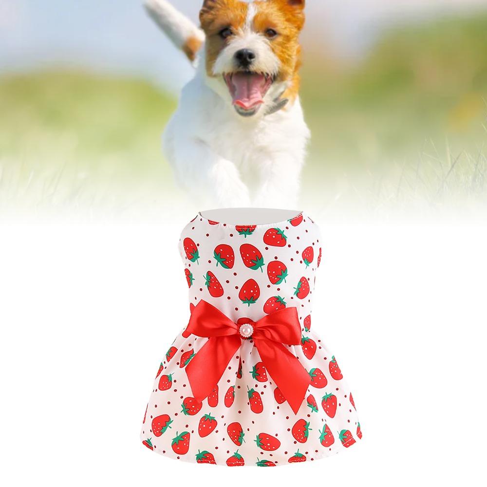 Thin Pet Skirt Lightweight Cat Apparel Skin-friendly Dog Dress Daily Wear