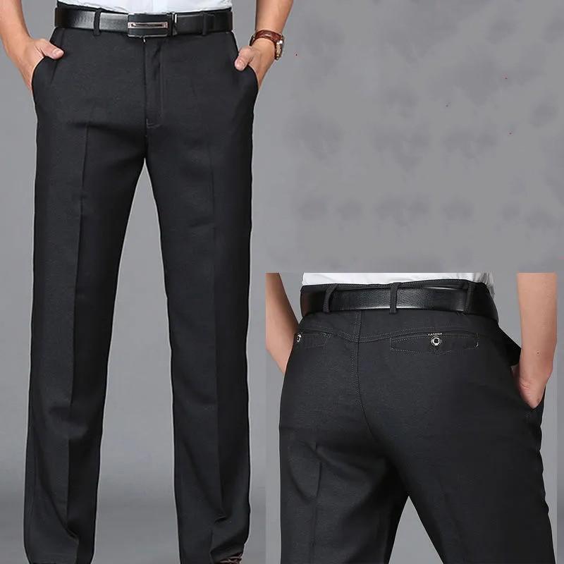 Men's Spring and Fall Straight Western Pants Middle-aged and Elderly Loose Casual Pants