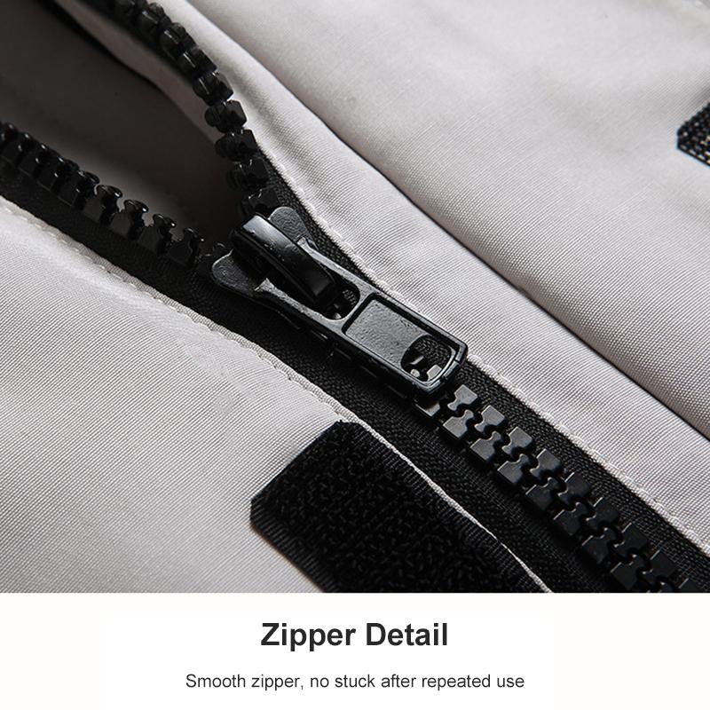 Hooded Short Down Jacket Men's Winter Trendy Workwear Top Profile Thickened White Duck Down Coats with Thick Fur Collar