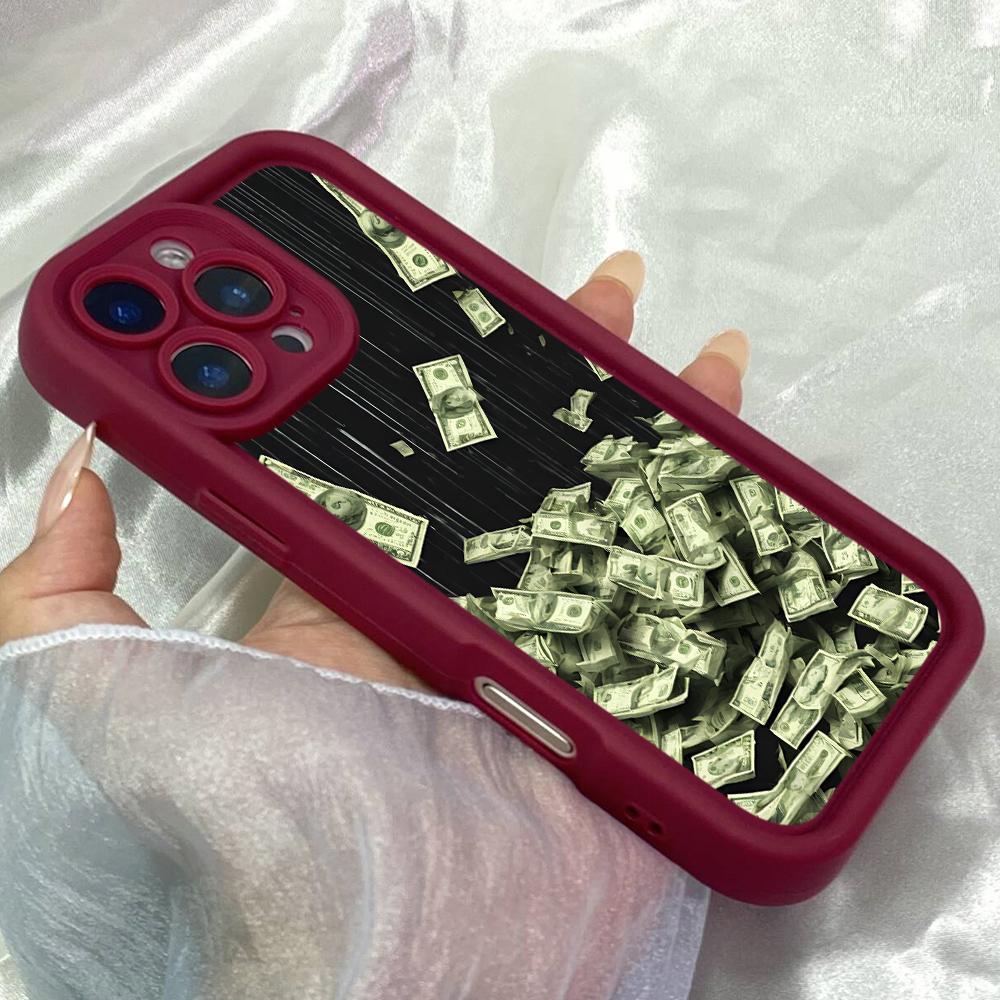 JT240 Падающие деньги для iPhone 17 16 15 14 13 Pro Max Samsung S26 S25 Ultra A17 A16 A07 A56 A36 A15 A14 A13 Xiaomi 15T Redmi 15c Note 14 13 Мягкий чехол