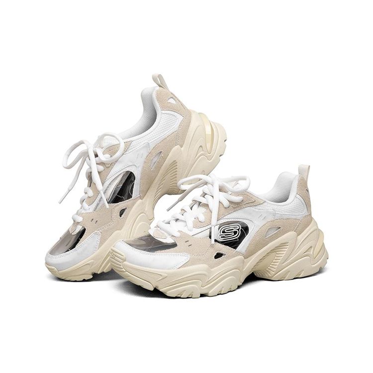 Skechers Stamina V2 Удобные Низкие Папины Кроссовки Женские Кроссовки Белый 896011-WHT
