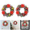 Decorative Artificial Christmas Wreath 40cm Floral Garland for Front Door Wall Indoor Outdoor Party Accent