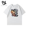 American Style Cotton Boys T-shirts Summer Cool Cartoon Graphic Loose Tees Children Clothes Daily Casual Grey Sports Top 2026