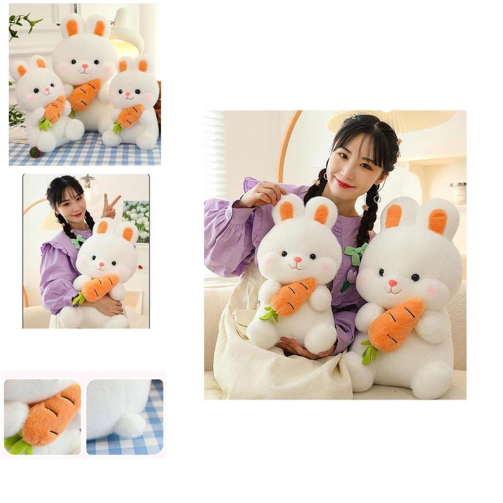 Adorable White Rabbit Plush Doll Soft And Huggable Great For Kids