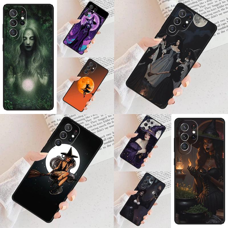 Чехол для телефона Хоррор Лунная Ведьма для Samsung Galaxy S26 Ultra S25 S24 S23 S22 S21 S20 Note10