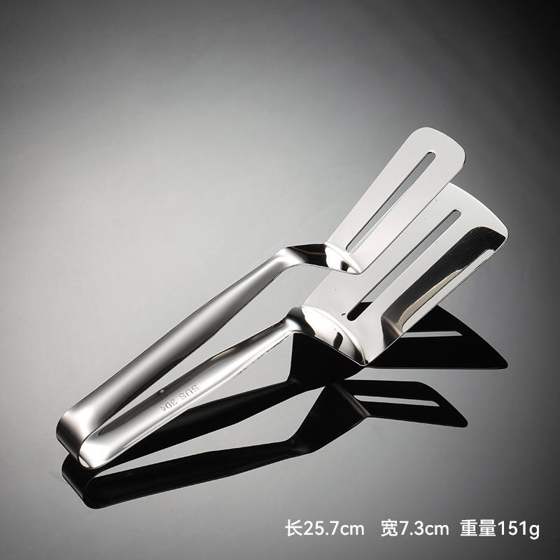 304 Stainless Steel Extended Steak Fried Clip Multi-specification Thick Mirror Polished Hotel Buffet Fried Fish Clip
