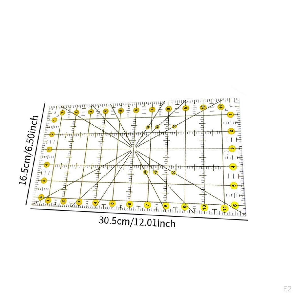 Acrylic Quilting Ruler Cloth Cutting Template Measuring Quilter Handmade Supplies Craft