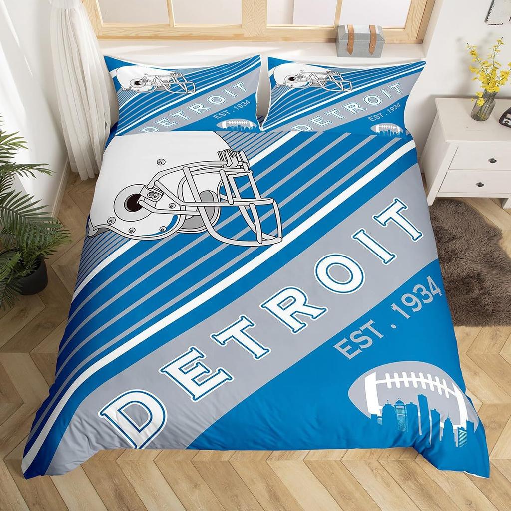 Sports Wind Star Three-piece Rugby Quilt Cover 3D Digital Printing Bedding Set Kit