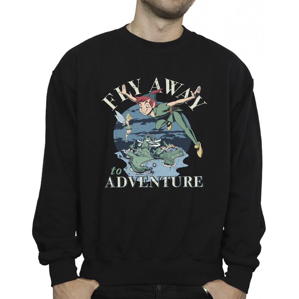 Disney Mens Peter Pan Fly Away To Adventure Sweatshirt