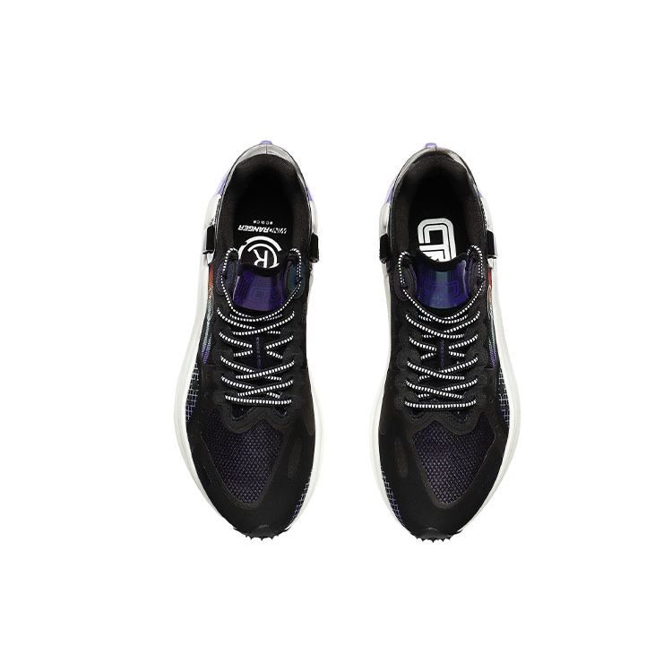 Li Ning Youxia Comfortable Shock Absorption Non-Slip Wear-Resistant Low-Top Running Shoes Men Running Shoes Black Purple ARHR041-5