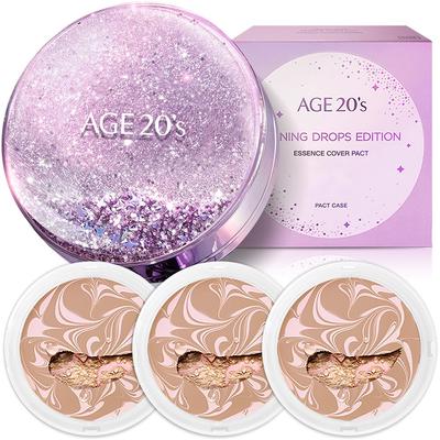 Age to Wenness Shining Drop Pact Edition Case + Refill 12.5gx 3p, No. 23, 1 комплект