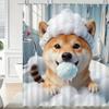 Милый 3D Мультяшный Пингвин Купается с Пузырями Водонепроницаемая Шторка для Душа - Веселый Декор для Ванной