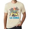 Men’s Vintage Tee Shirt Graphic T Shirt Summer Triangle La Ceiba Natural