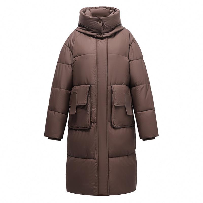 Down jacket for women's winter new loose small thickened medium and long knee-padded jacket for women