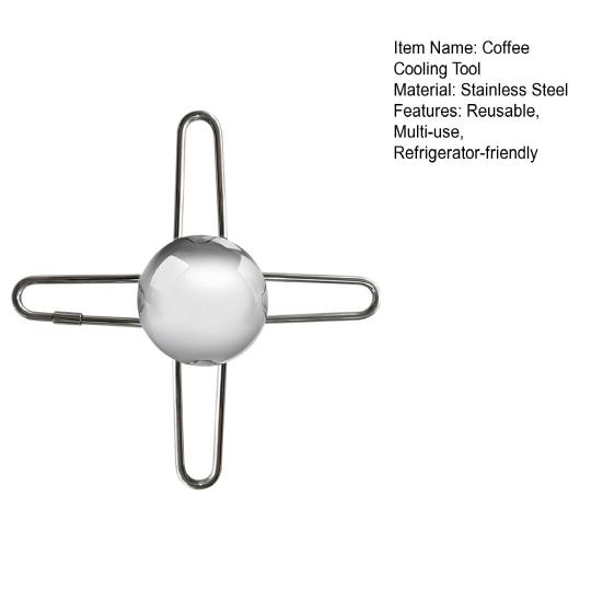 Coffee Cooling Tool with Stainless Steel Ice Sphere Unlock Coffee True Flavors Ice Ball Tools for Coffee Bourbon Cocktails Reusable Coffee Accessories