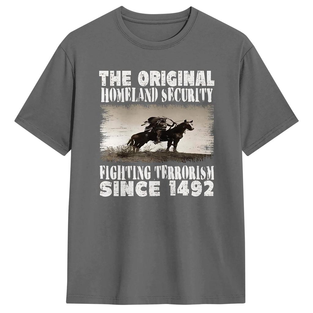 Homeland Security Fighting Terrorism T Shirt Summer Pure Cotton TShirts For Unisexs Casual Tee Shirt Short Sleeve Aesthetic Tees
