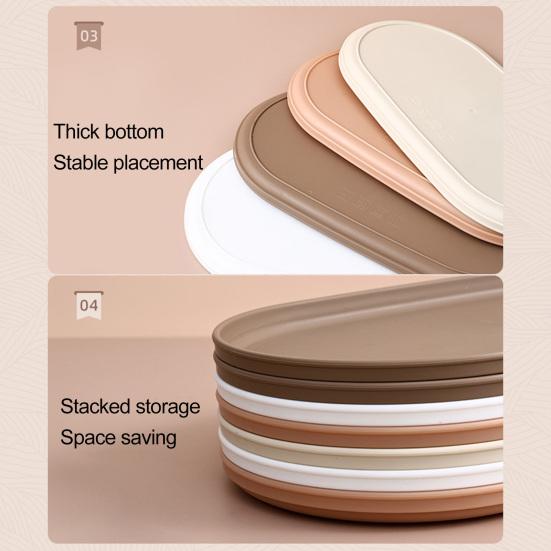 Dessert Tray BPA Food Grade Free Simple Style Smooth Edge Easy to Clean