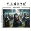 2D flat printing party banner 1 piece of zombie cemetery background wall fabric  Photography background wall.PMJ