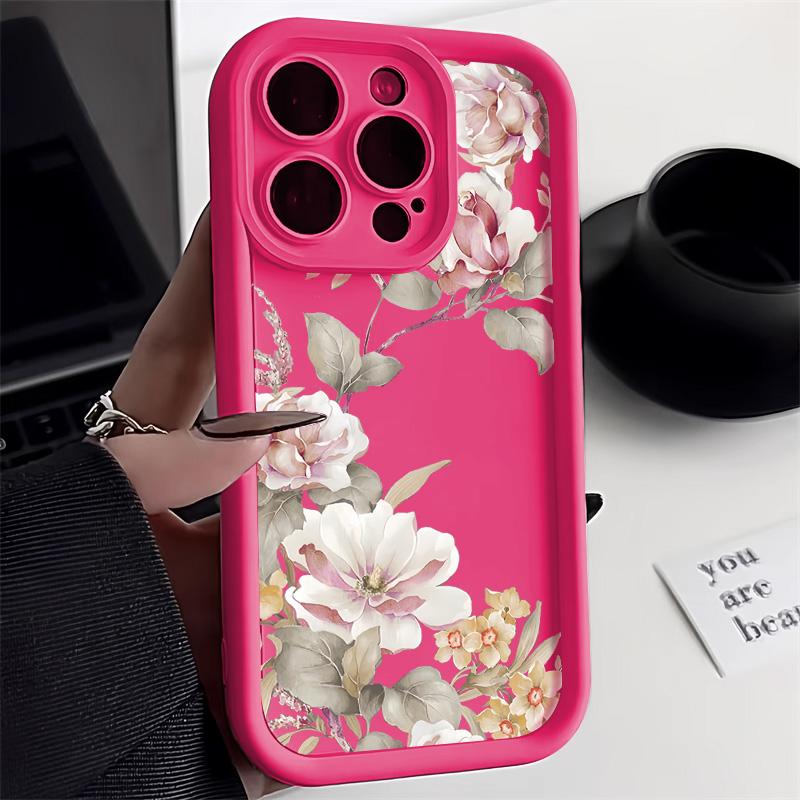 Чехол для телефона Flower для iPhone 12 Funda iPhone 11 13 14 15 Pro Max 7 8 Plus XS X XR SE 13promax Liquid Silicon Carcasa Covers
