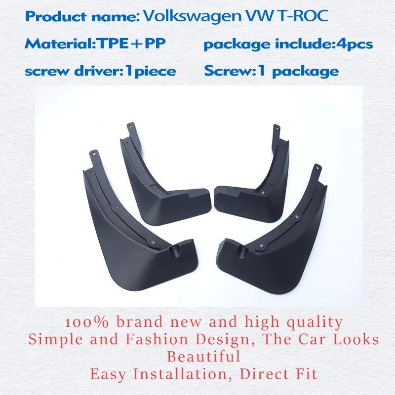 2017-ДЛЯ Volkswagen VW T-ROC T Roc брызговик на крыло, брызговики, автомобильные аксессуары, передние и задние, 4 шт., брызговики
