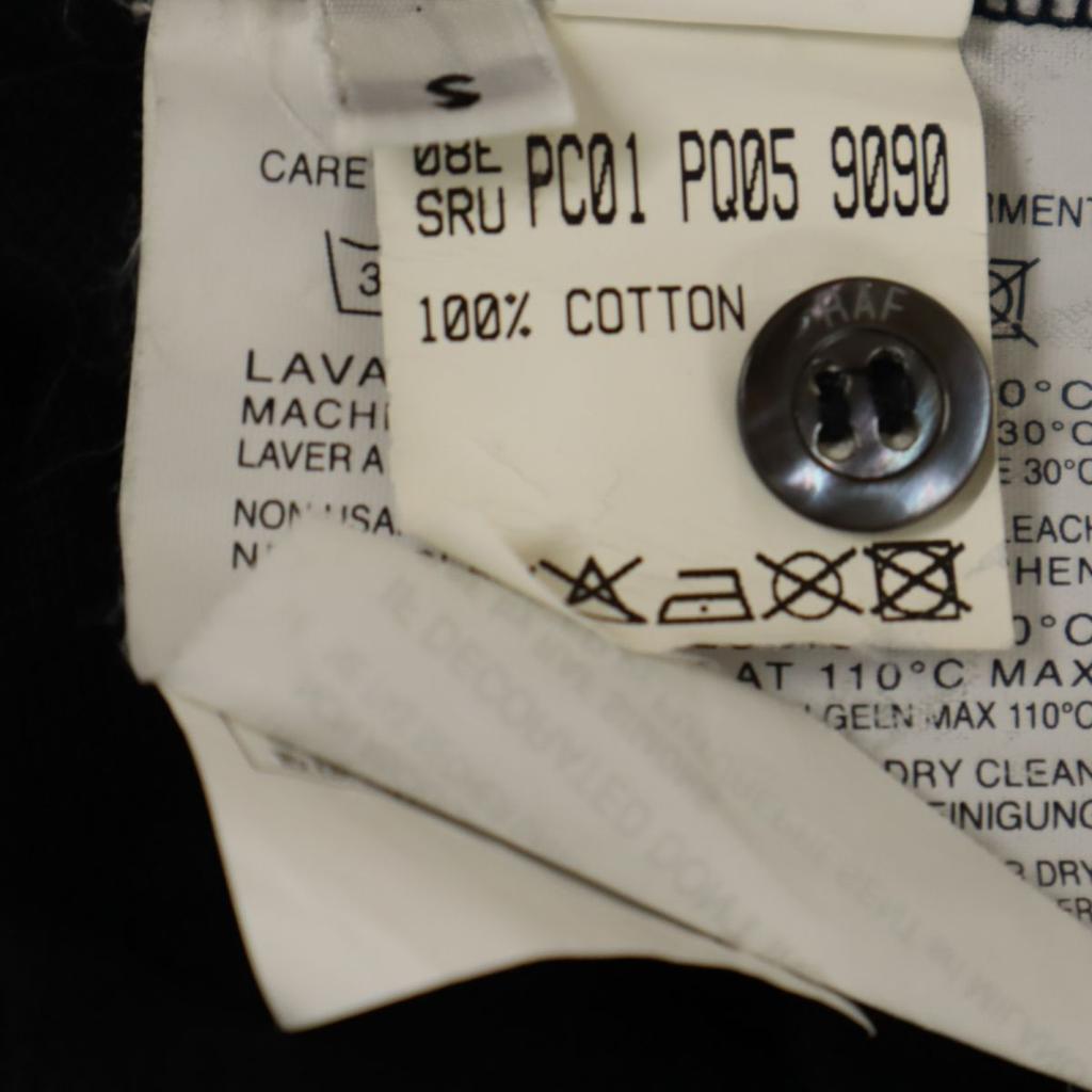 RAF BY RAF SIMONS Short Sleeve Polo Shirt S Black Kanoko Fabric Men's Used