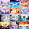 DIY Swan 5D Diamond Painting Full Round Resin Diamont Embroidery Lake Cross Stitch Kits Home Decor Dropshipping