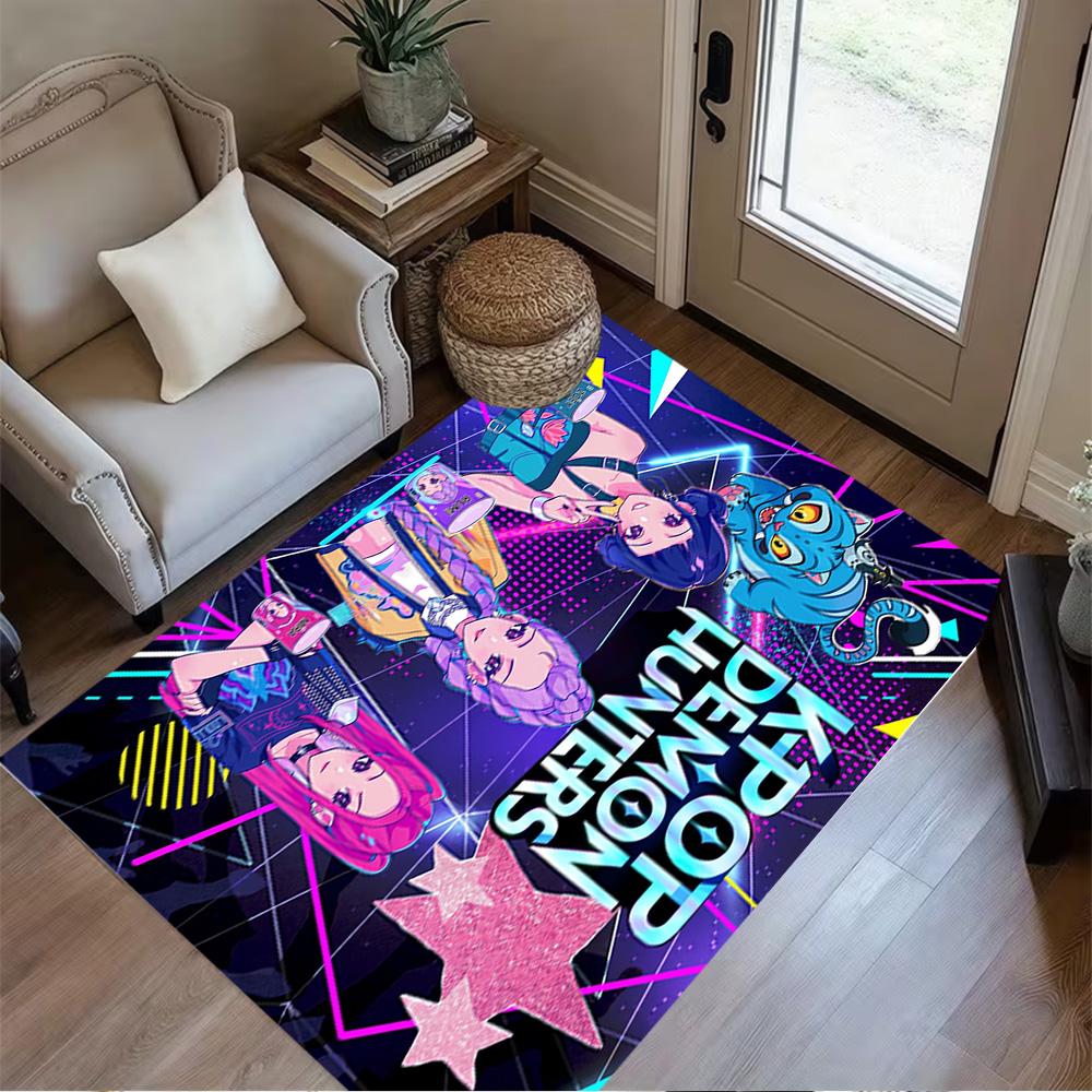Colorful Friends Party Floor Rug Office Rug Suitable for Outdoor Kitchen Playrooms Game Room Anti-slip Rug Decorate Offices